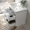 Badmöbel Set 60 cm Smiley Hochglanz Weiß Waschbecken mit Produktbild-Vorschau 3