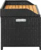 vidaXL Lavica s úložným priestorom 120 cm Poly Rattan Black Náhľad obrázku produktu 4