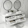 Meuble-lavabo ONE avec 4 tiroirs, blanc brillant, 120 x 50 Voir les images du produit 3