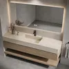 Badkamerkastset met wastafel van gesinterd materiaal in Productafbeelding-voorbeeld 1