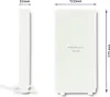 Two views of a white 4G LTE antenna with dimensions indicated. Produktbild-Vorschau
