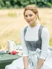 Dirndlbluse Bernried weiß hochgeschlossen 3/4-Arm Produktbild-Vorschau 3
