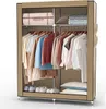 Intirilife Faltschrank 108x170x45 cm in CRÈME BEIGE - mit Produktbild-Vorschau 1