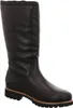 A studio shot of a black leather boot. Voir les images du produit