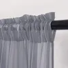 2 Paneele transparente Vorhänge Stangentasche Netzgardinen Produktbild-Vorschau 2