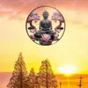 GKA XL Sonnenfänger Buddha mit Seerosen 20 cm Buntglas Produktbild-Vorschau 4