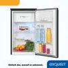 An open refrigerator filled with food and drinks, presented against a white background. Produktbild-Vorschau