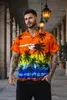 King Kameha Hawaiihemd "Beach" in Orange Herren Hawaii-Hemd Produktbild-Vorschau 2
