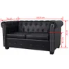 vidaXL Chesterfield-Sofas 2-Sitzer und 3-Sitzer Kunstleder Produktbild-Vorschau 7