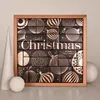 A Christmas advent calendar with decorative ornaments and the word "Christmas" prominently displayed. Produktbild-Vorschau