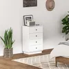HOMCOM Kommode Sideboard mit 4 Schubladen Schrank aus Produktbild-Vorschau 2