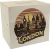 Trip to London - London Cityscape Spardose aus Holz Produktbild-Vorschau 1
