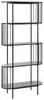 BELIANI Čtyřpolicová knihovna černá MDF 172 x 80 cm oválná Náhled obrázku produktu 1