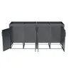 DEGAMO Mülltonnenbox 4er ULM 264x80x124cm mit Pfanzkasten, Produktbild-Vorschau 2