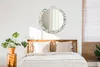 Ø80cm Spiegel - Glasrahmen mit Aufdruck - Wandspiegel Produktbild-Vorschau 4