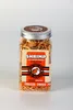 A clear studio shot of a jar of freeze-dried shrimp treats for cats and dogs. Produktbild-Vorschau