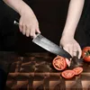 Damaškový kuchynský nôž ostrý (20 cm) s diamantovým brúskom Náhľad obrázku produktu 15