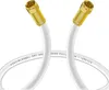 Two coaxial cables with gold-plated F-connectors on a white background. Produktbild-Vorschau
