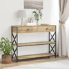 vidaXL Console Table avec tiroirs Chêne Artisan 100 x 28 x Voir les images du produit 1