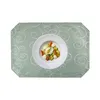 Tischset lindgrün 35x50 cm Struktur damast Ornamente Produktbild-Vorschau 3