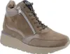 A single taupe and gray bootie is shown against a white background. Produktbild-Vorschau
