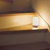 A small LED night light with a motion sensor is placed on a wooden staircase. Anteprima dell’immagine prodotto