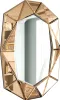 A decorative geometric mirror with a faceted frame. Produktbild-Vorschau