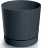 Blumentopf mit Untersetzer, Kunststoff, anthrazit, 11 cm, Produktbild-Vorschau 11