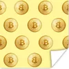 MuchoWow® Poster Bitcoin - Gold - Muster - Gelb 50x50 cm - Produktbild-Vorschau 1