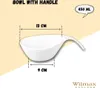 Bol Wilmax, capacité de 450 ml, blanc, en porcelaine Voir les images du produit 4