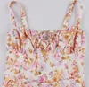 ASKSA Damen Sommer y aermellos Spaghettitraeger Boho Blumen Produktbild-Vorschau 3