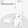 EUGAD Hochschrank Badschrank mit Schubladen, Einlegebode Produktbild-Vorschau 7