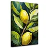 Leinwandbild Zitronen Acryl handbemalt 70x100 Feeby Grün Produktbild-Vorschau 1