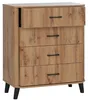 Kommode HWC-P42, dressoir/buffet, 4 lades, MDF, 92x80x40 cm Productafbeelding-voorbeeld 13