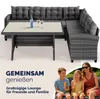 CASARIA® Polyrattan Ecklounge Set WPC Esstisch Ecksofa Produktbild-Vorschau 6
