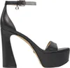GUESS Sandali donna Idas in pelle nera tacco a blocco EU 39 Anteprima dell’immagine prodotto 4