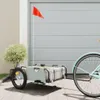 vidaXL Fahrradanhänger Grau Oxford-Gewebe und Eisen Produktbild-Vorschau 2