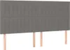 LED Kopfteil Dunkelgrau 160x5x118/128 cm Stoff Produktbild-Vorschau 4