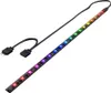 A product shot of an LED strip light with a black cable and connectors. Podgląd zdjęcia produktu