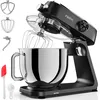 A black Fentic stand mixer with a stainless steel bowl and various attachments, displayed on a white background. Anteprima dell’immagine prodotto