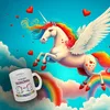 Einhorn Glas Tasse mit Spruch: Ich bin nicht dickköpfig nur Produktbild-Vorschau 3