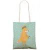 Mr. & Mrs. Panda Tote Bag Fuchs Blumen - Türkis Pastell - Produktbild-Vorschau 2