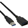 InLine® USB 3.0 Kabel, A Stecker / Buchse, schwarz, 0,5m, Produktbild-Vorschau 1