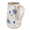 Clayre & Eef Dekorative Kanne 16x12x18 cm Beige Blau Produktbild-Vorschau 2