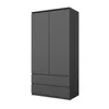 Armoire Anthracite – Armoire Chambre 2 Portes avec 2 Voir les images du produit 1