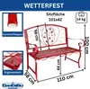 DanDiBo Banc de jardin Rosso Résistant aux intempéries 2 Voir les images du produit 2