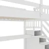 MODFU  Kinderbett 140 x 200cm Hochbett mit Treppe, Produktbild-Vorschau 7