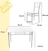Set da pranzo PAUL, 5 pezzi, bianco vellutato Anteprima dell’immagine prodotto 8