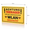 FunX Achtung Teenager Türschild - Lustiges Wandschild Produktbild-Vorschau 2