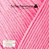 Close-up of pink yarn with brand and certification logos. Produktbild-Vorschau